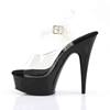Pleaser - DELIGHT608 Sandale à bride à la cheville - Noir/Transparent Product image